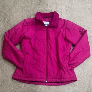 Columbia Women’s Insulated Jacket Size M Magenta Pink Full Zip Quilted Puffer